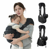 Smanlia baby sling carrier with ergonomic seat supports growing babies