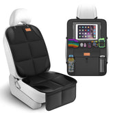 SMART ELF backseat non-slip kick mat protects upholstery and keeps items organized.