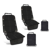 Smartpeas car seat protector with universal fit covers the seat for mess-free trips.