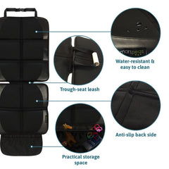 Smartpeas waterproof polyester fabric keeps spills easy to wipe away.