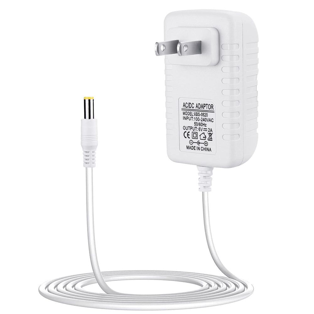 Smays Snugapuppy 6V power cord close-up with secure DC barrel connector