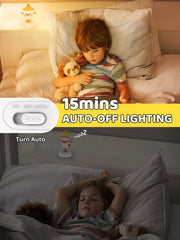 Smiling Shark USB rechargeable night light for cordless use