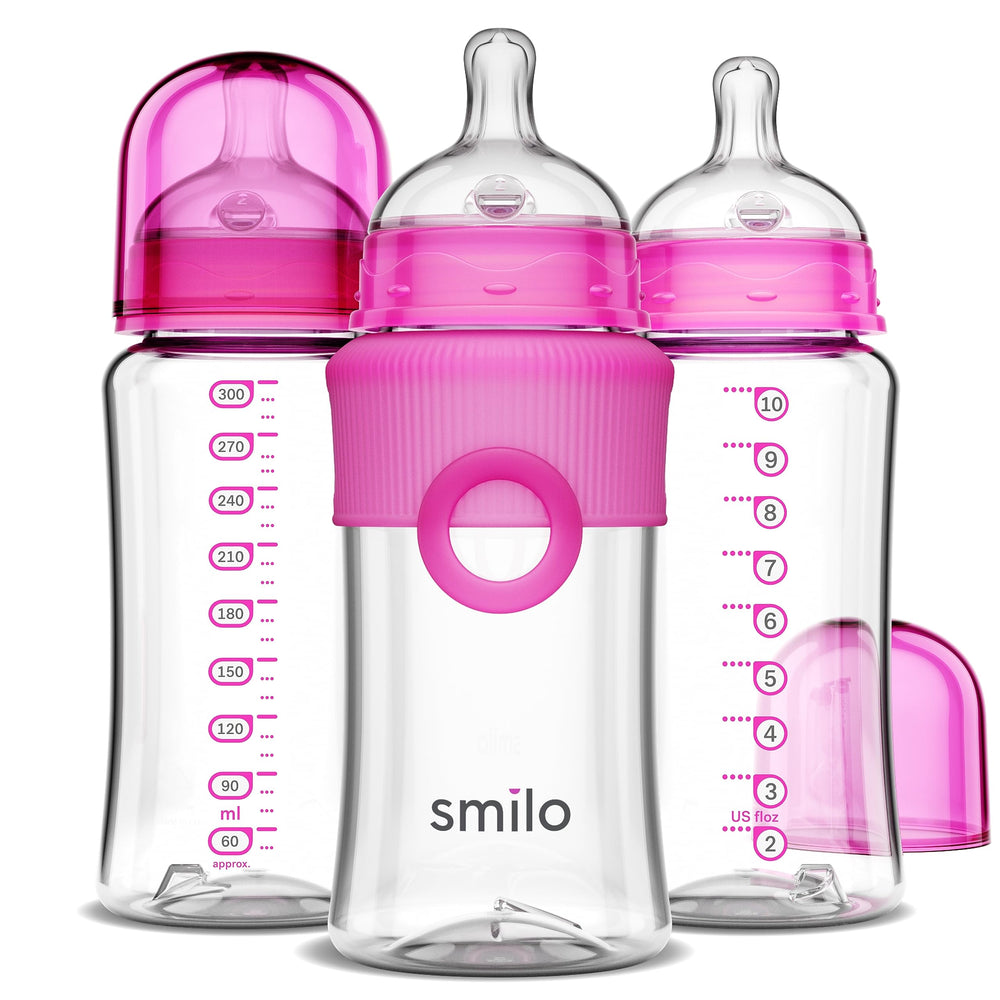 Smilo stage 0 anti-colic vent close-up showing the vent design for calmer feeds