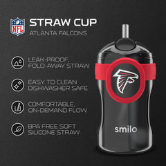 Smilo spill-proof lid reduces mess during travel and daily activities.