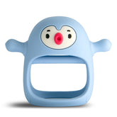 Smily Mia Penguin Teether for 0-6 months comforts gums with a chewy nipple design.