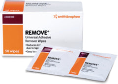 Smith & Nephew Remove Adhesive Remover Wipes in a 3-pack for clean adhesive residue