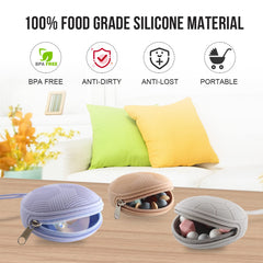 Smlpuame transparent pacifier storage boxes show contents clearly.