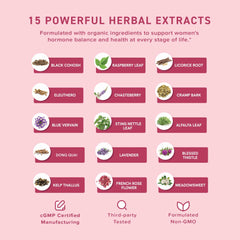 Close-up of organic herbal blend for hormonal balance.