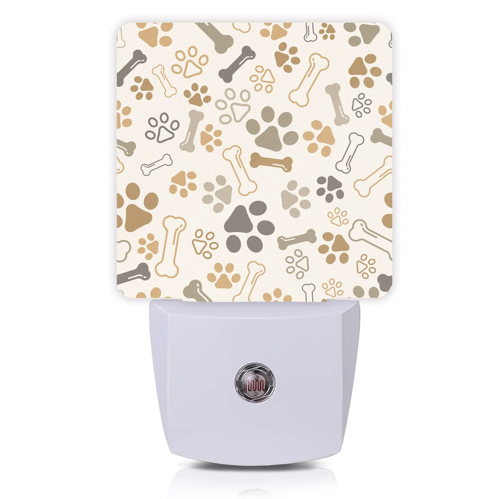 Smoaffly paw print bones night light plug-in provides gentle hallway guidance