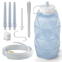 Smokitcen collapsible enema bag bottle with flexible hose for comfortable at-home cleansing