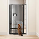 SMONTER 55-inch extra tall gate in doorway provides secure pet containment for active cats and dogs