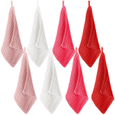 SmoothNovelty baby washcloths package showing eight cloths for quick, gentle baby care.