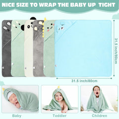 SmoothNovelty panda hooded towel, plush coral fleece, comfy warmth after bath.