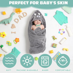 SmoothNovelty puppy hooded towel, playful design with strong absorbency for baby baths.