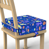 SMZCTYI toddler booster seat blue front view with strong support for growing kids.