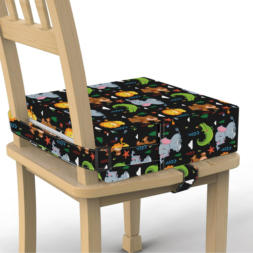 SMZCTYI toddler booster seat on dining table provides a comfortable height for meals