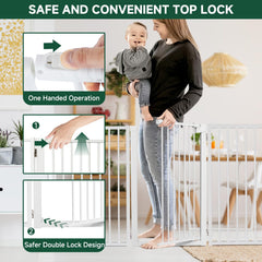 Snagle Paw auto-close two-way gate allows hands-free doorway passage