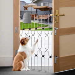 Snagle Paw front-door barrier keeps pets safe as doors open.