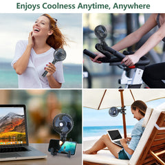 snawowo mini fan brushless motor; quiet operation ideal for desk or study