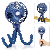 Snawowo mini handheld fan with flexible tripod setup for stable hands-free cooling.