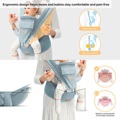 SNOOZYNEST carrier showing adjustable straps for quick caregiver transitions