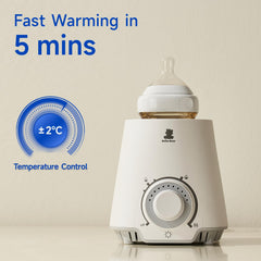 Snow Bear bottle warmer water bath closeup highlights even heating