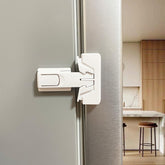 Snowharp child-proof fridge lock viewed from the front for safer storage.