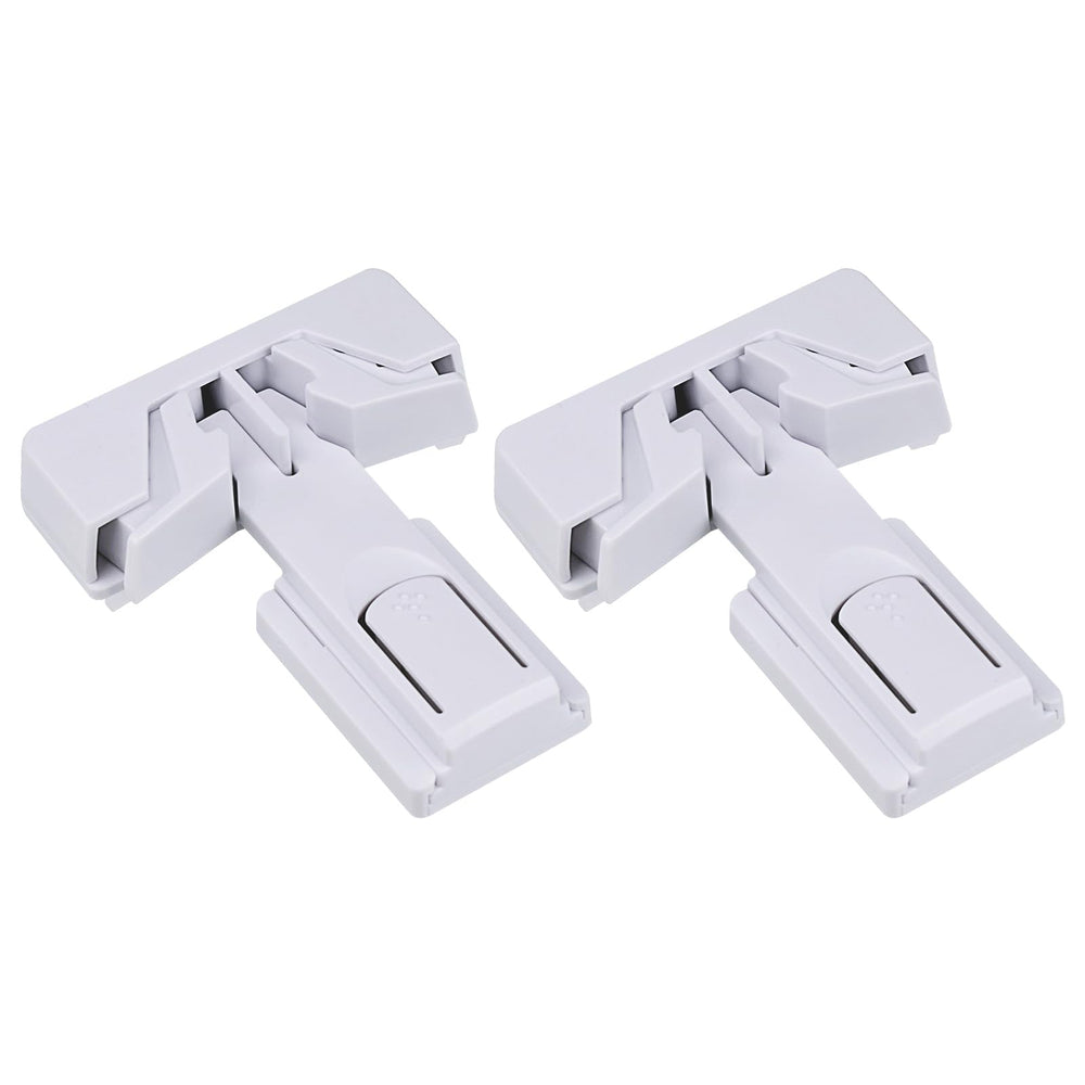 Snowharp child-proof fridge lock installation on a standard refrigerator