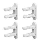 Snowharp childproof door lever lock, angle view, dual locking for supervision.