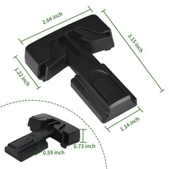 Snowharp fridge door lock shows tool-free installation on recessed or raised frames.