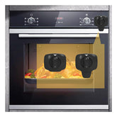 Snowharp knob-switch oven lock, black, 2-pack, prevents little ones from turning on the oven
