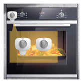 Snowharp knob-switch oven lock close-up for toddler safety.
