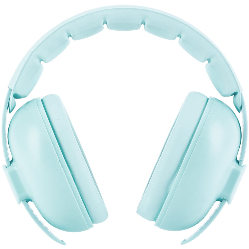 Snug Baby Earmuffs on a baby provide gentle hearing protection in noisy environments.