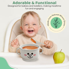 SnugglyBites spoon-in-set offers a coordinated utensil for easier self-feeding
