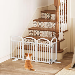 Snughome dog gate folded storage demonstrates compact and easy stowaway.