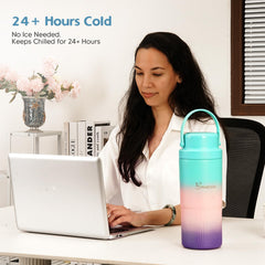 Snugtale cooler bottle compartments showing two BPA-free bottles for organized storage.