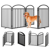 SNUOWU four-panel dog gate seen in full view for wide doorway safety