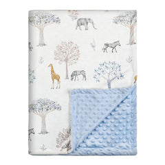 Soarwg Kids baby blanket with double-layer minky back for cozy warmth