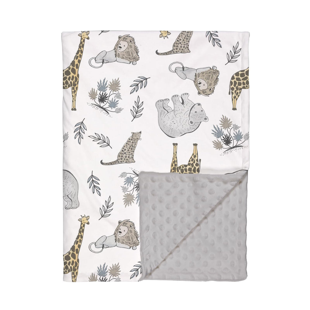 Soarwg Kids baby blanket front pattern view, cozy naps and stroller comfort.
