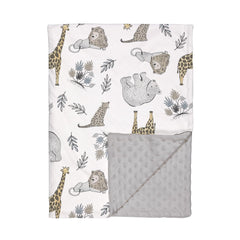 Soarwg Kids baby blanket front pattern view, cozy naps and stroller comfort.