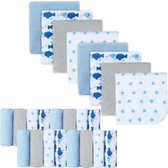 Softan baby washcloths 24-pack, gentle bath time cloths for babies