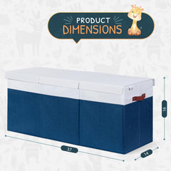 SoftOwl collapsible toy chest with reinforced handles for easy transport in playroom.