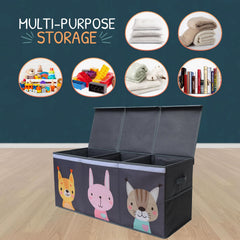 SoftOwl reinforced handles simplify moving the toy box across rooms.