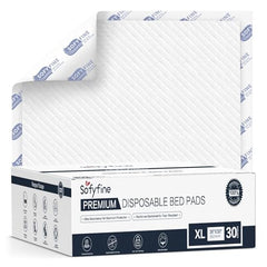 SOFYFINE tear-resistant bed pad front view shows rapid dry action.