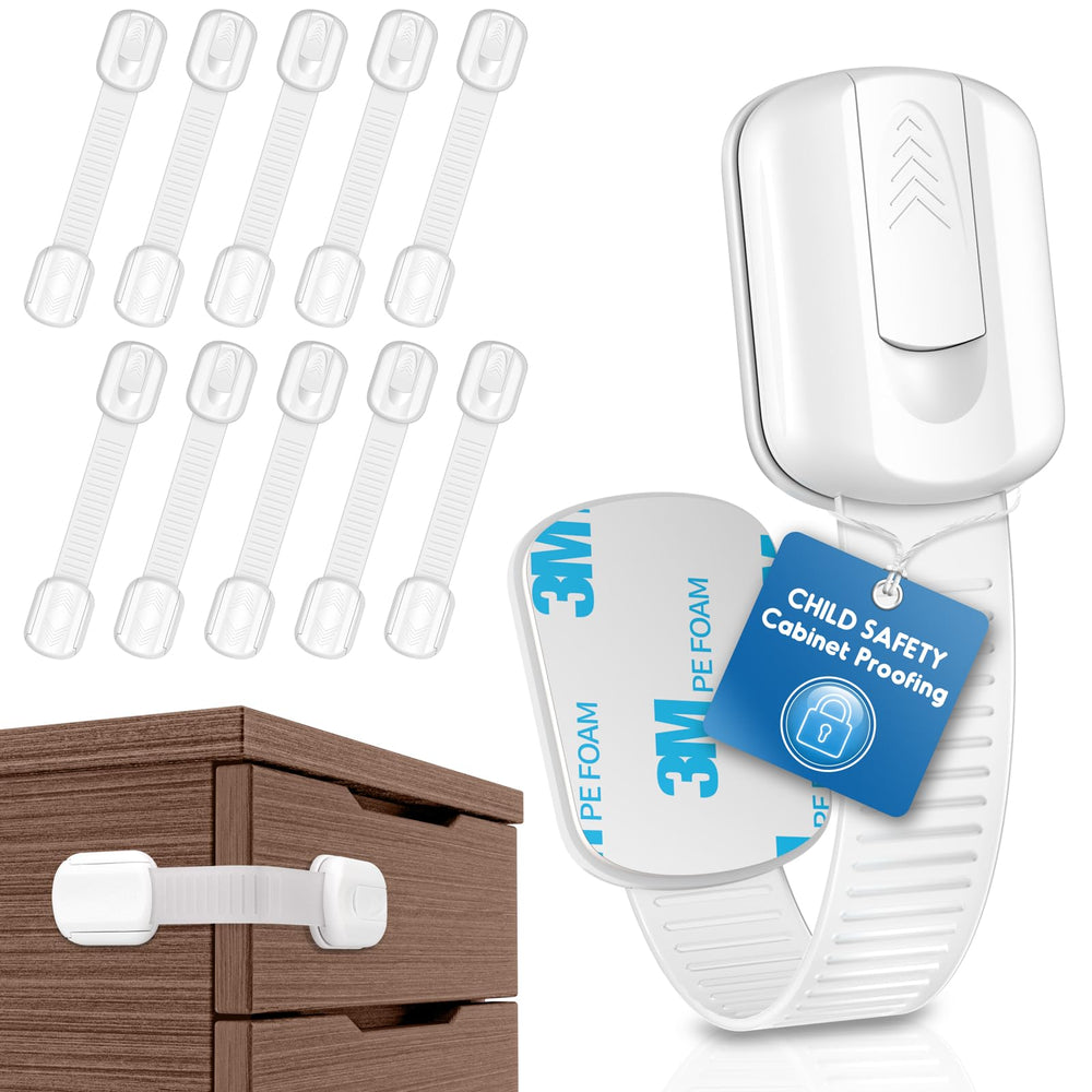 SOGUDE cabinet lock adhesive installation demonstrates quick, secure mounting on furniture