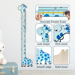 Soleim wooden measuring board for kids room growth tracking and decor