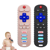 SOLIFEGOBLE remote teether front with buttons for playful chewing and visual appeal.