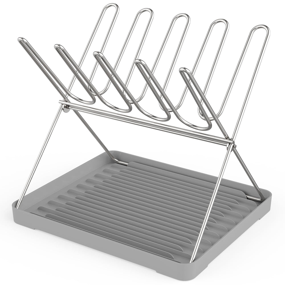 Solvrix Bottle Drying Rack vertical design holds up to 10 bottles and accessories