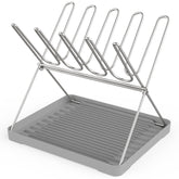 Solvrix Bottle Drying Rack vertical design holds up to 10 bottles and accessories