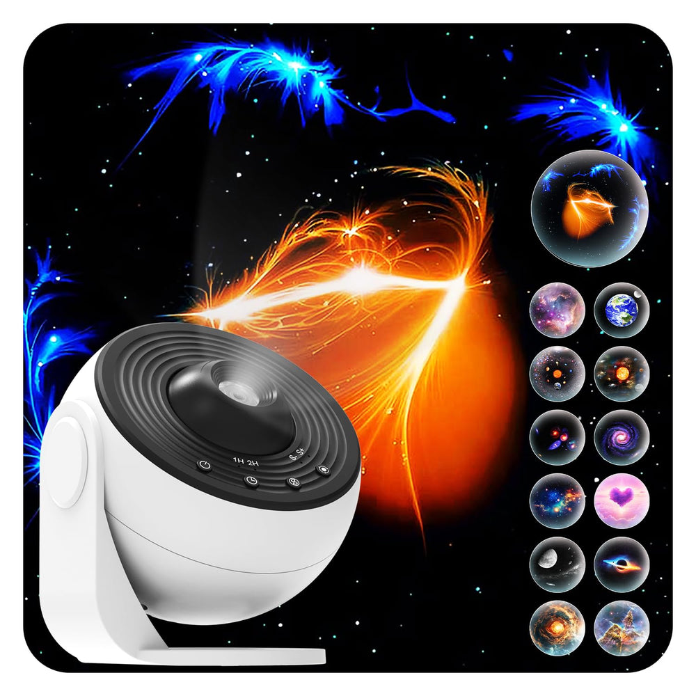 SOMKTN Galaxy Projector Pro with 13 discs offers customizable celestial scenes for relaxing nights.